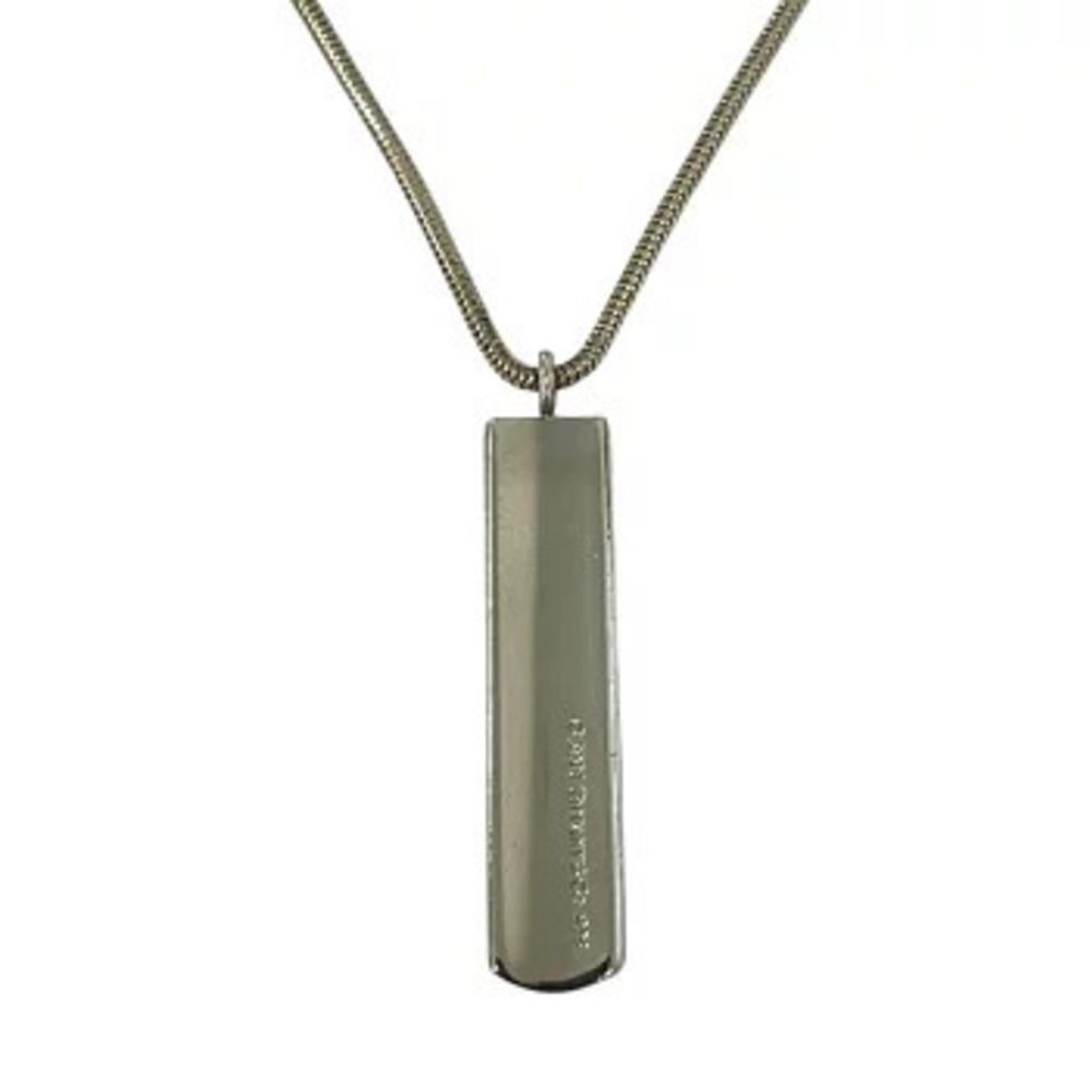 TIFFANY Co Bar Top Necklace Pendant Sterling Silver Accessory Silver